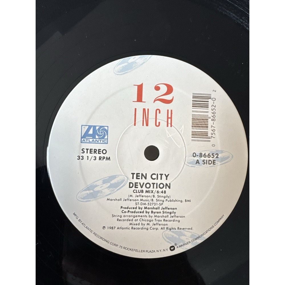 Ten City Devotion Vinyl Record Devotion / Bam Bam's House Mix Bonus Beats EX - Picture 5 of 6